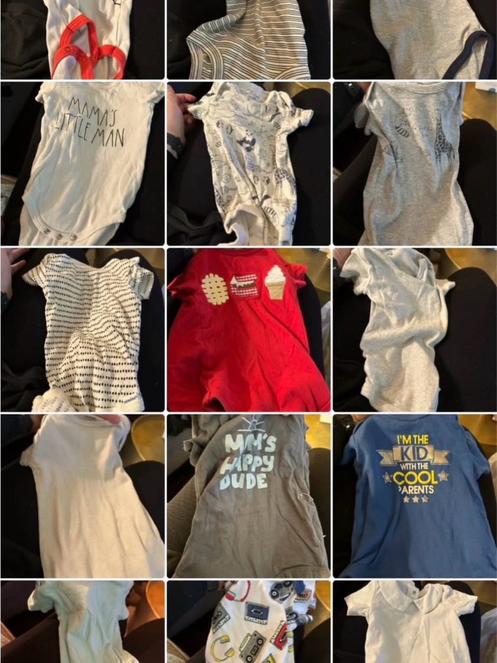 Lot of 10 6-9 month onesies bodysuits boy clothes